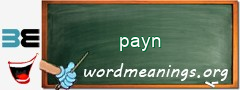 WordMeaning blackboard for payn